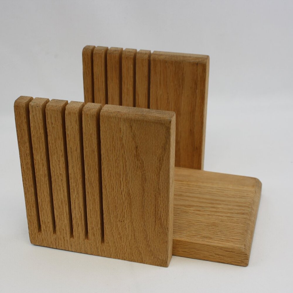 Vintage Handcrafted Bread Guide Cutter, Fine Oak Wood with No Knots